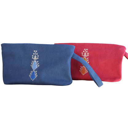 Cypress Tatreez Pouch - Blue