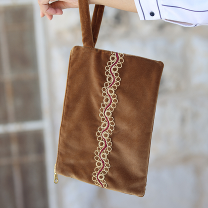 Ring Tahriri Clutch - Brown