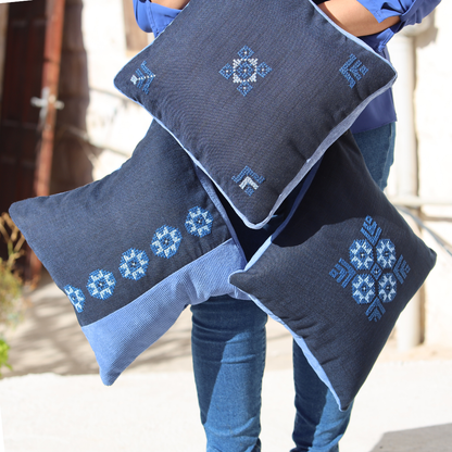Feathers Pillow Cover - Blue