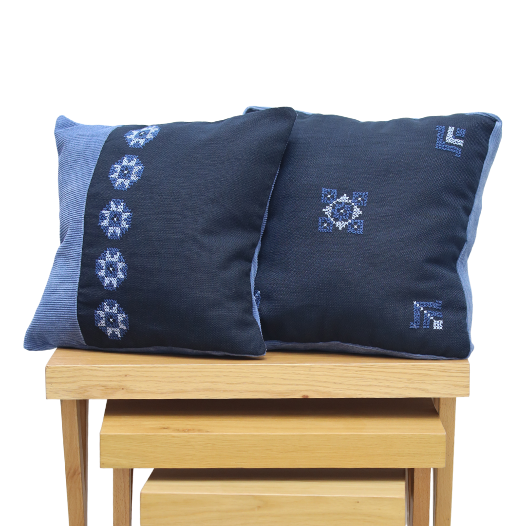Feathers Pillow Cover - Blue