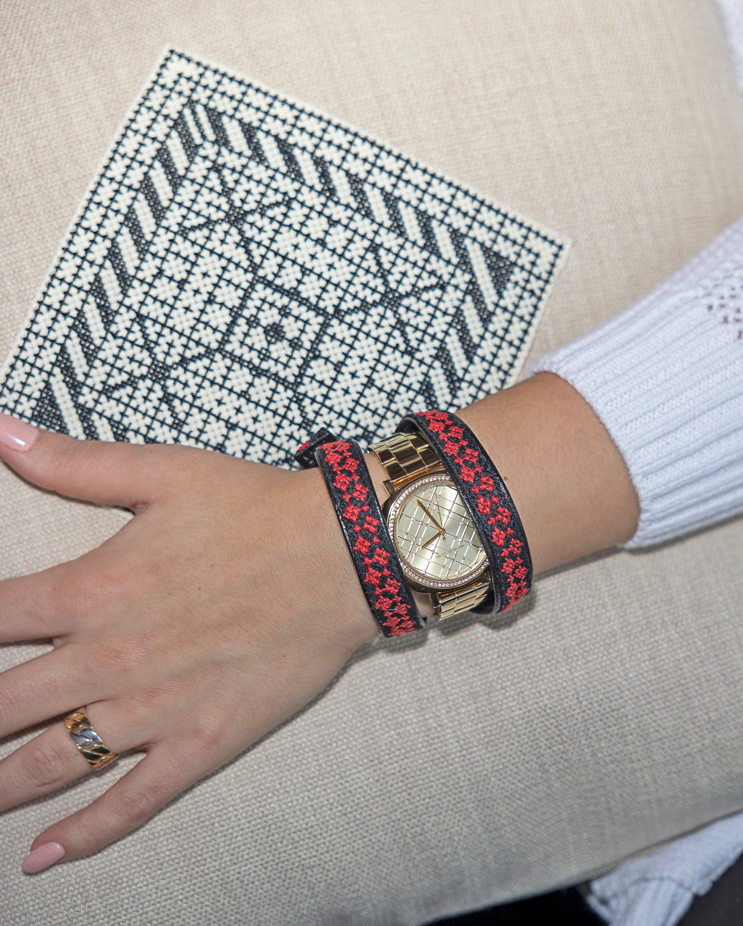 Diamond Pillow Cover - Cream