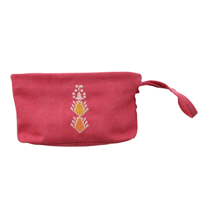 Cypress Tatreez Pouch -Red