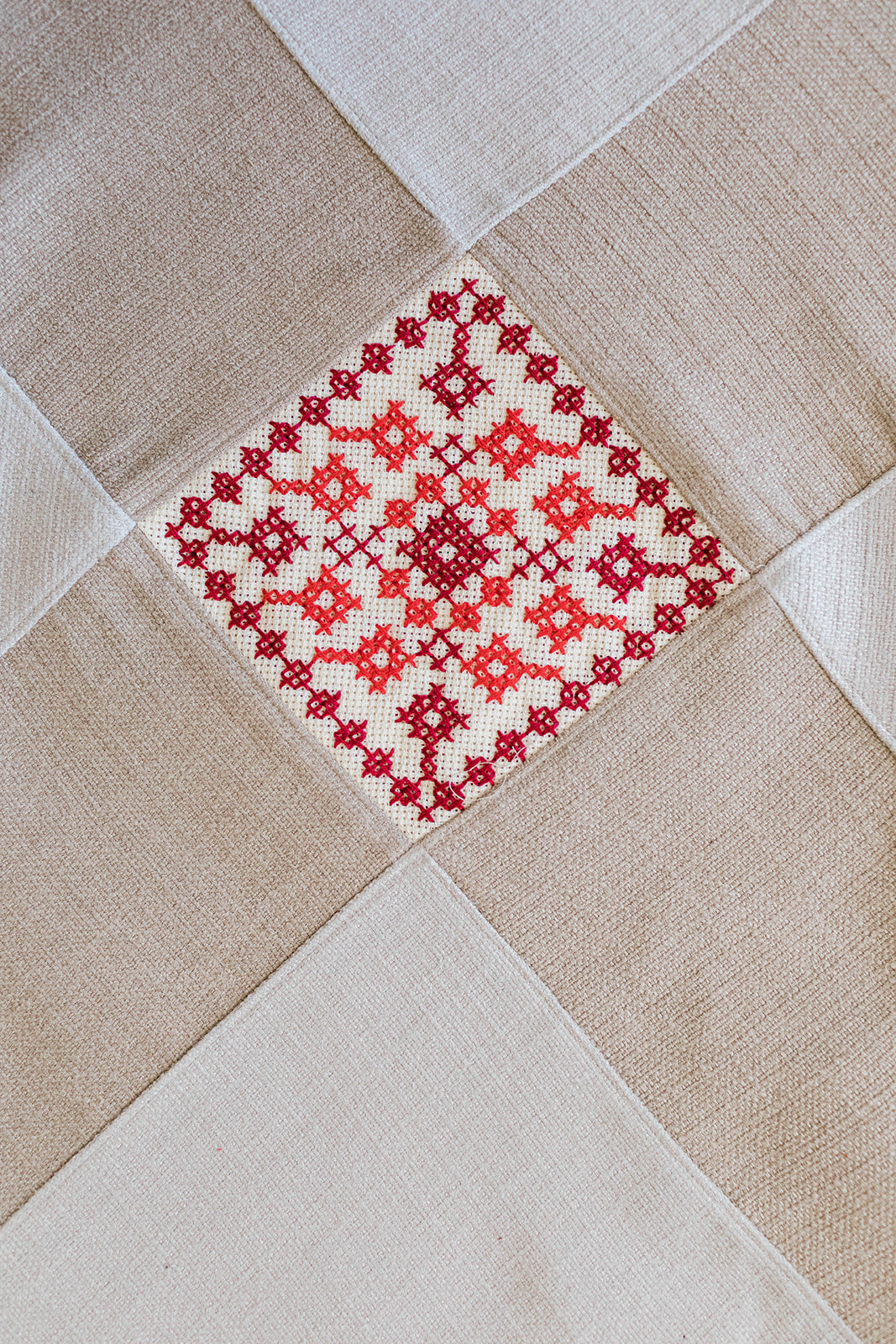 Noor Table Runner - Palestinian Red