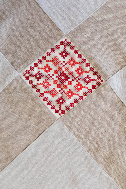 Noor Table Runner - Palestinian Red