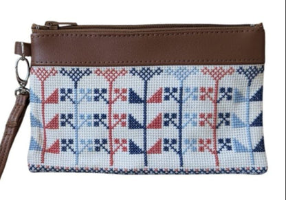 Flowers Clutch - Dark Brown