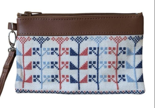 Flowers Clutch - Dark Brown