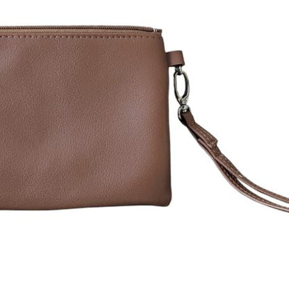 Flowers Clutch - Dark Brown