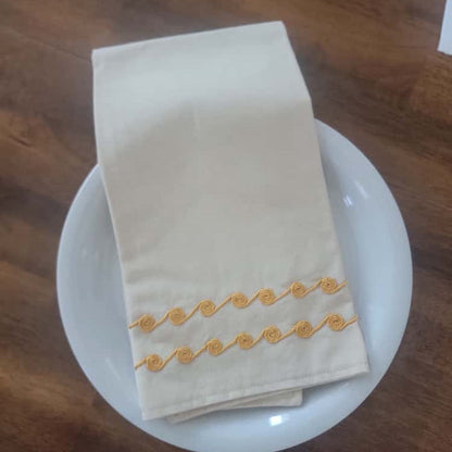 Tahriri Tea Towel Flowers/Loop - Yellow