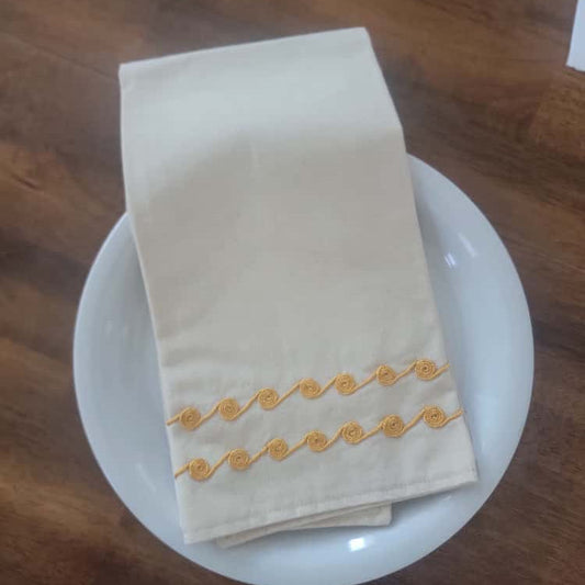 Tahriri Tea Towel Flowers/Loop - Yellow