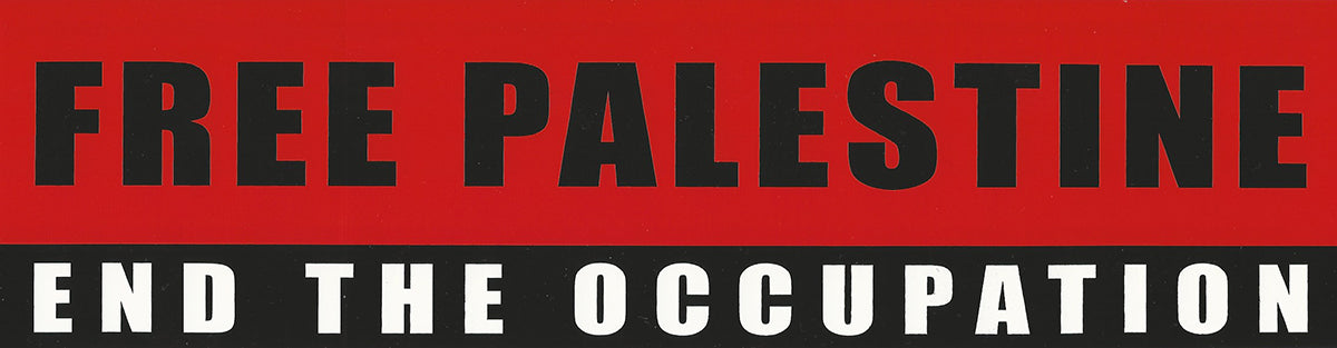 'Free Palestine - End the Occupation' bumper sticker