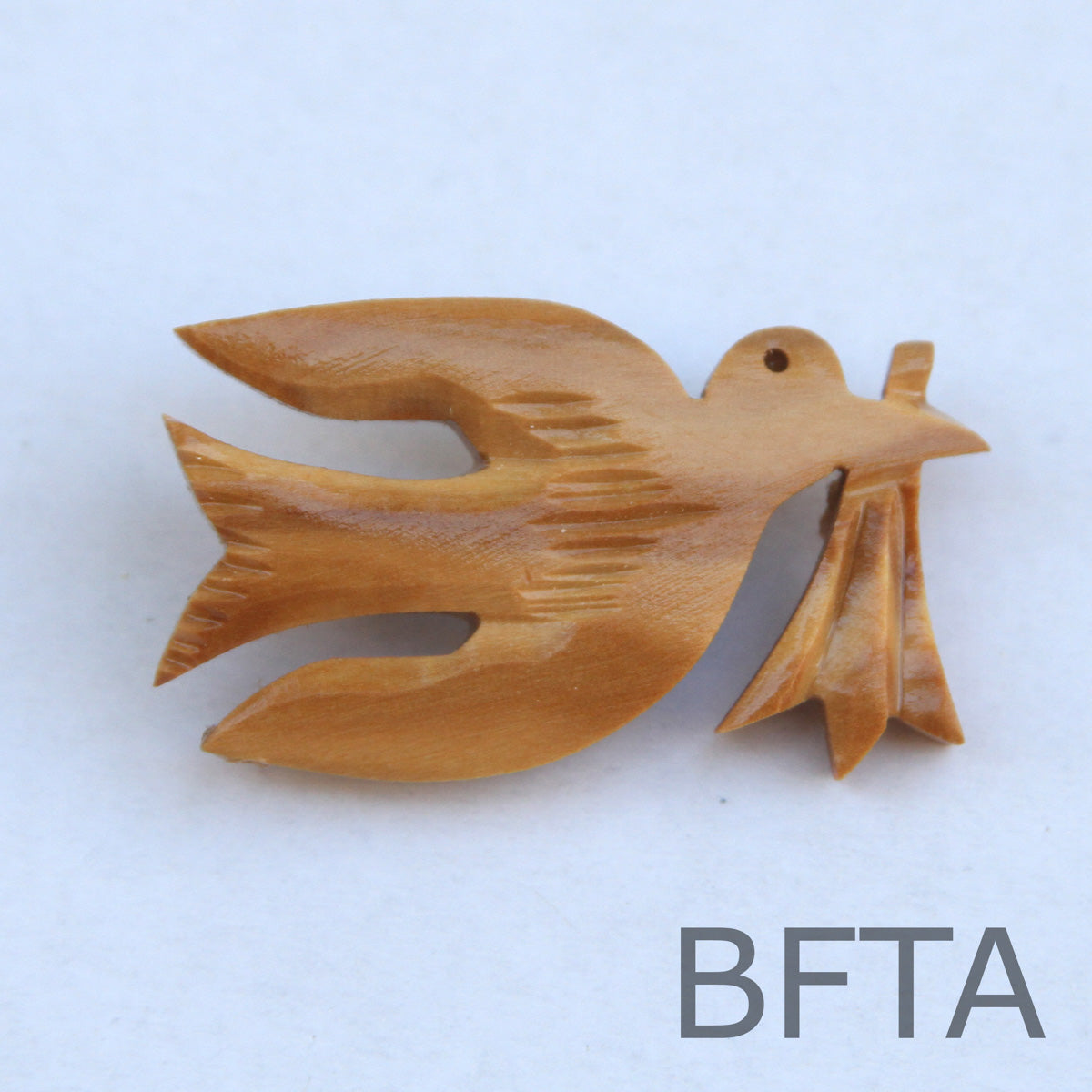 Peace dove brooches - mother of pearl and olivewood