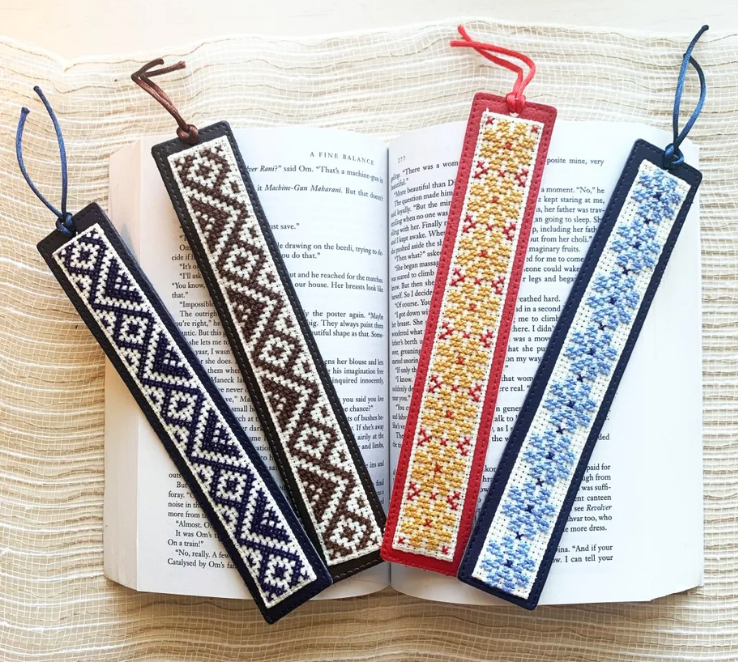 Palestinian embroidered bookmarks
