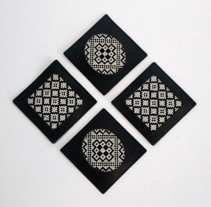 Palestinian embroidered coasters